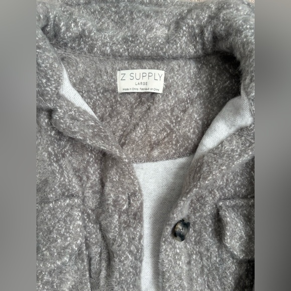 Z Supply Heathered Gray Button-Up Jacket - Picture 2 of 2